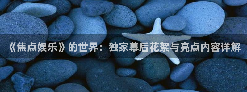 摩臣5平台app官网下载：《焦点娱乐》的世界：独家幕后花絮与亮点内容详解