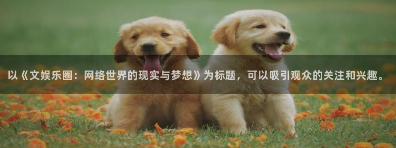 摩臣5平台app下载安装：以《文娱乐圈：网络世界的现实与梦想》为标题，可以吸引观众的关注和兴趣。